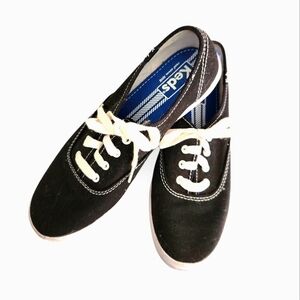 Keds Champion Oxford Canvas Sneakers 6.5 Black/White
